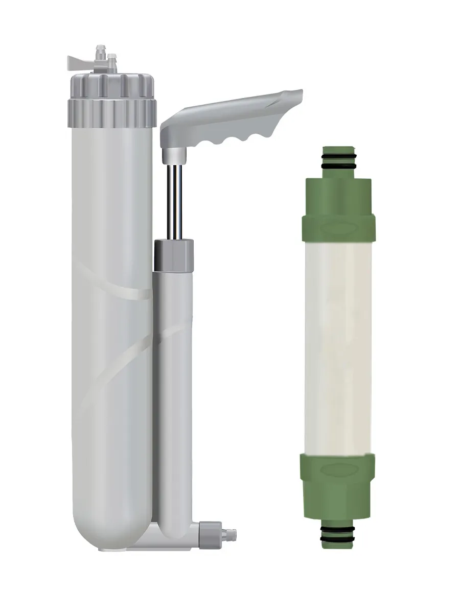Portable Outdoor Water Filter Hand Pump Manual Ultrafiltration UF Purifier Survival Emergency Camping Hiking Equipment Army Green