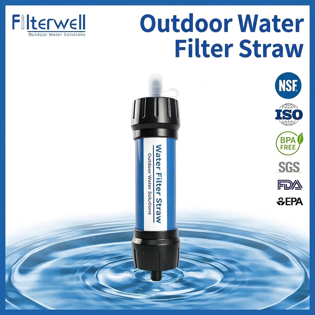 Portable Outdoor Water Filter Straw UF Ultrafiltration Purification Tool For Emergency Survival Gear Camping Hiking Gear