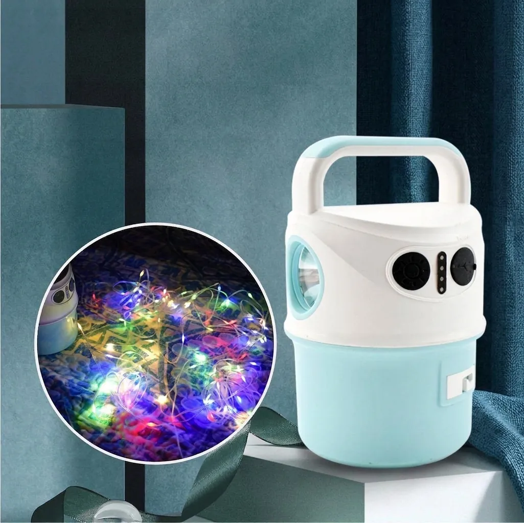 Linterna de Camping LED Portátil Con Guirnaldas de Luces de Colores Luz de Atmósfera de Tienda Recargable Multifuncional para Camping Exterior Jardín