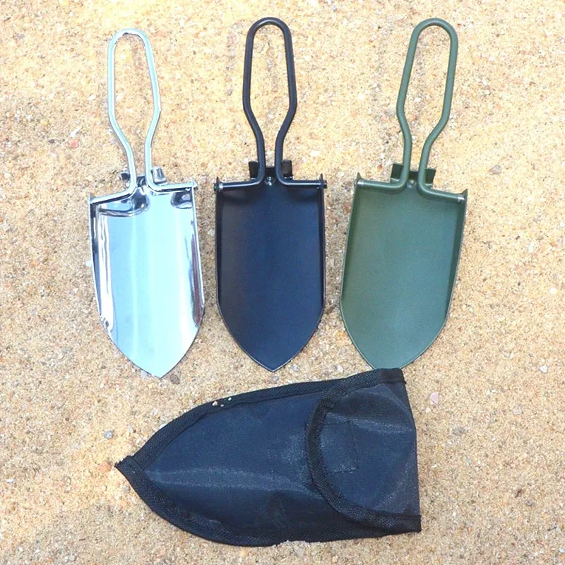 Mini Vanga Pieghevole in Acciaio Inossidabile Attrezzo da Giardinaggio Portatile Vanga da Sopravvivenza con Borsa
