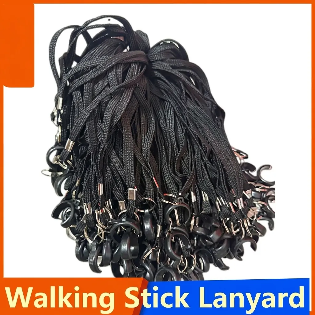 Dragonne Anti-Perte pour Canne de Marche en Nylon Tressé Cordelette à Main Antidérapante Accessoire pour Personnes Âgées