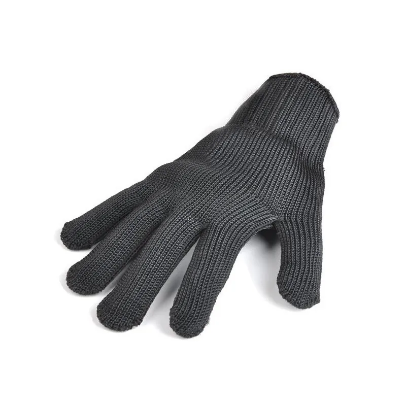 Professional Cut Resistant Gloves Stainless Steel Wire Reinforced Protective Safety Work Gloves For Kitchen Industrial Outdoor Black