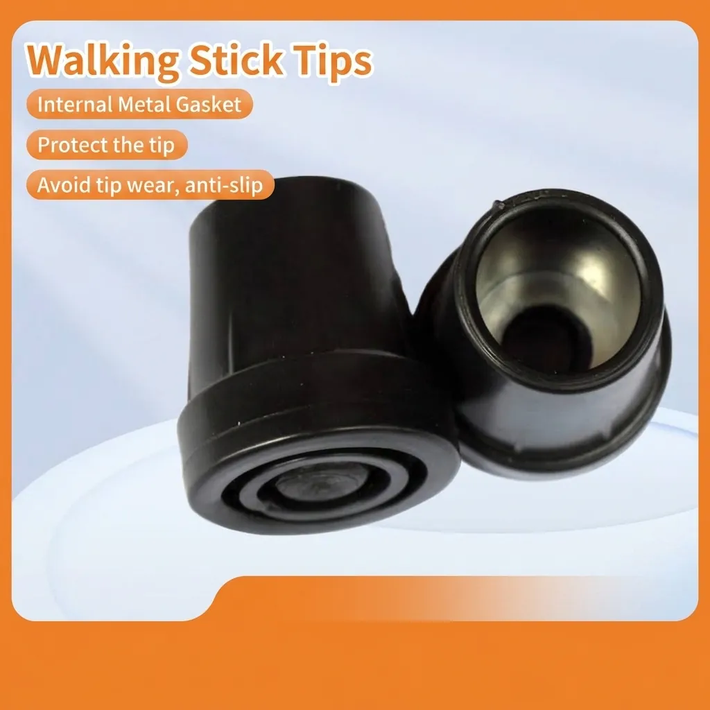 Puntas de Goma Antideslizantes Duraderas para Bastones Almohadillas de Pie Universales Base de Repuesto para Muletas de Ancianos Bastones de Trekking