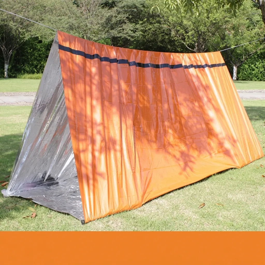 Emergency Thermal Tent PE Aluminized Survival Shelter Waterproof Windproof Outdoor Camping Rescue Gear Insulation Blanket