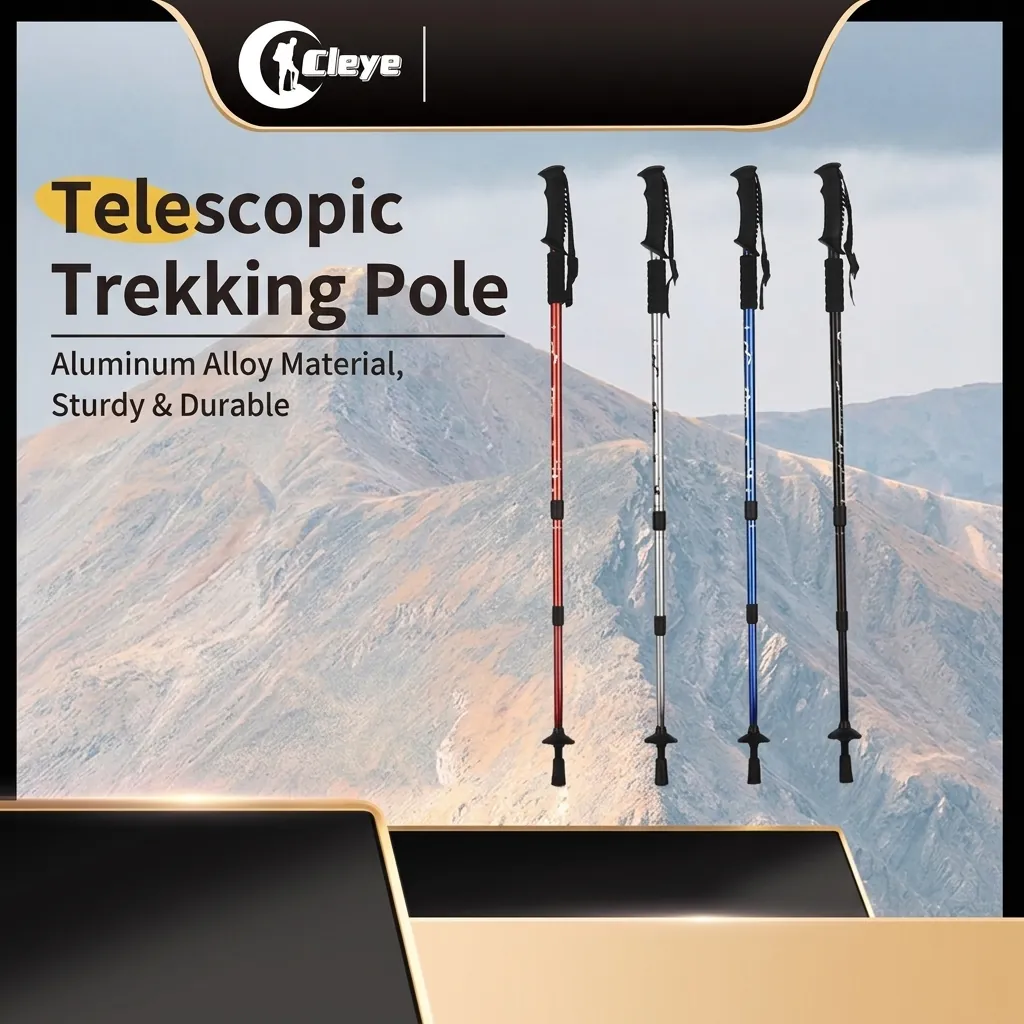 Aluminiumlegierung Anti-Schock T-Griff Trekkingstock Für Outdoor Wandern Klettern Gehstock Verstellbares Werkzeug Für Damen Herren
