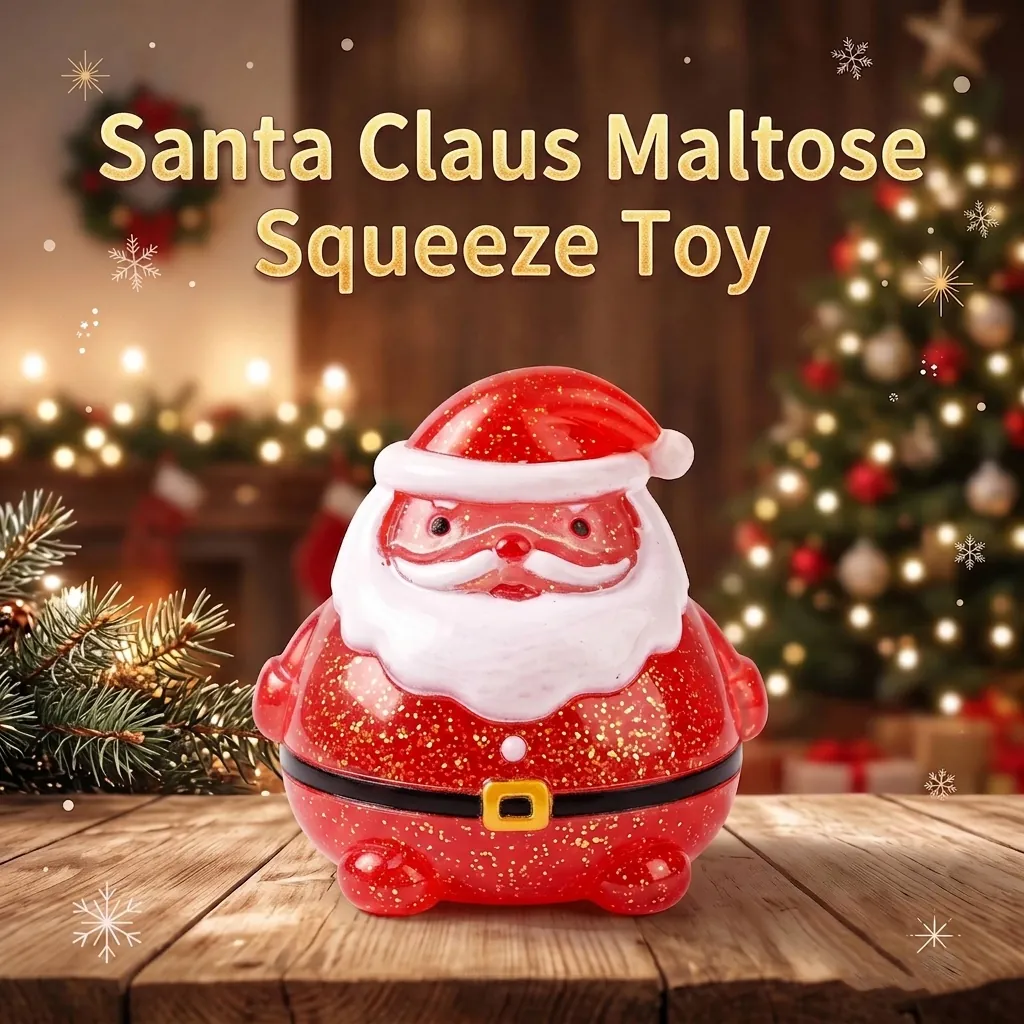 Jouet Squishy Père Noël Remontée Lente Jouet Anti-stress Boîte Cadeau de Noël pour Enfants Adultes Jouet Décoratif