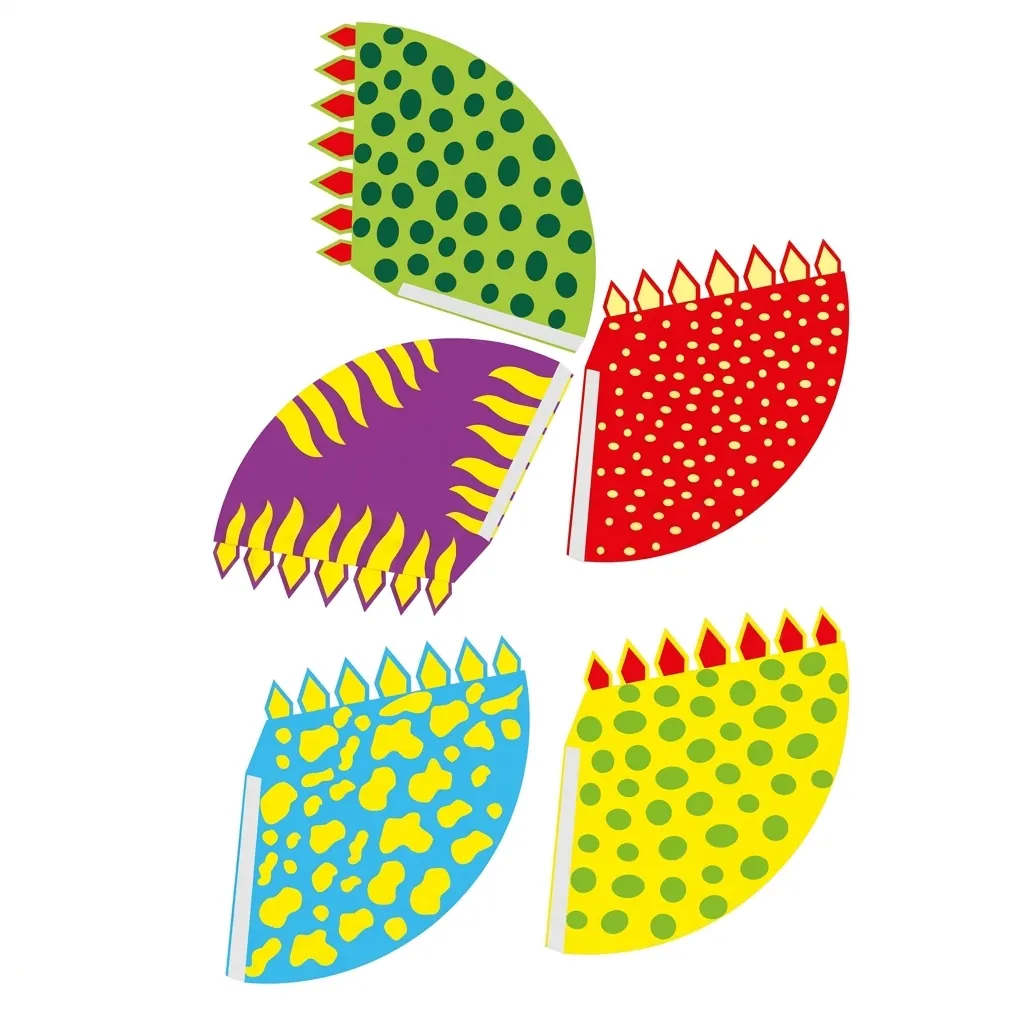 Cappellini per Festa di Compleanno a Dinosauro per Bambini Simpatici Decorazioni in Carta a Fumetti Accessori per Foto Gioielli per Capelli