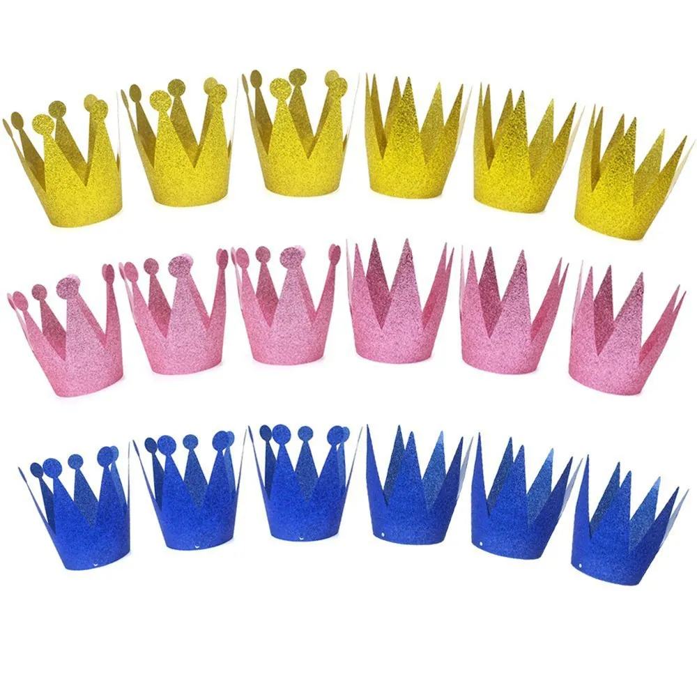 Cappellini a Corona per Feste di Compleanno Luccicanti Decorazione per Principi e Principesse Mini Corona per Bambini Forniture per Feste