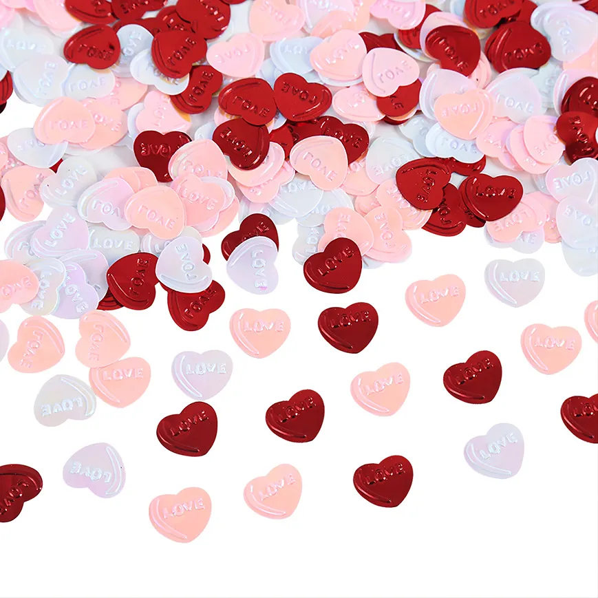 Herzform LOVE Konfetti Pailletten Für Valentinstag Hochzeit Jahrestag Party Tischdekoration Romantische Requisiten