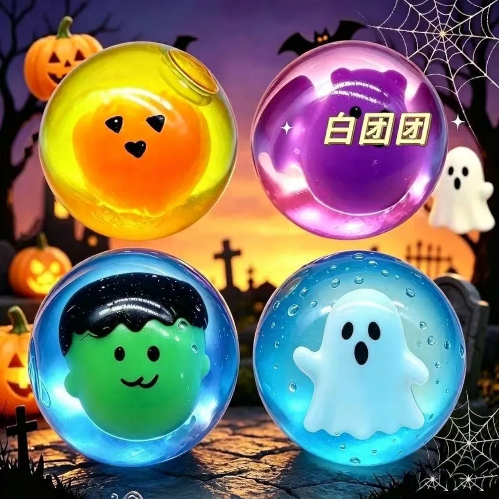 Halloween Φωτεινό Squishy Παιχνίδι Μαλτόζη Αργή Επαναφορά Μπάλα Ανακούφισης από το Στρες Κολοκύθα Φάντασμα Νυχτερίδα για Πάρτι