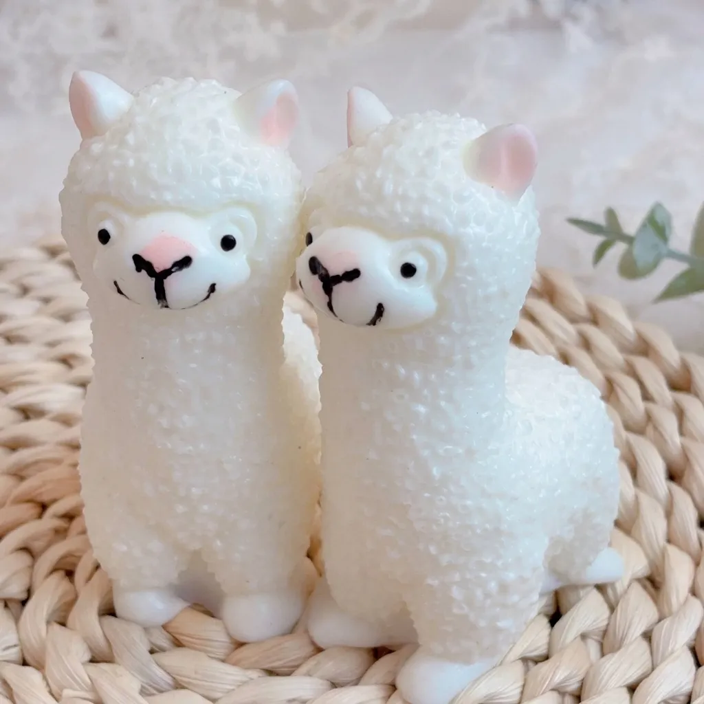 Juguete Squishy de Alpaca Descompresión Anti-estrés Lindo Animal de Simulación Suave TPR Alivio del Estrés Juguete Blanco Decoración