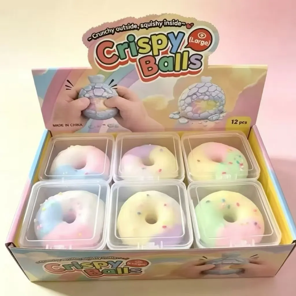 Handgefertigter Knuspriger Slow Rebound Donut Katzenpfote Squishy Stressabbau Spielzeug Für Kinder Erwachsene Macaron Farbe Großes Spielzeug