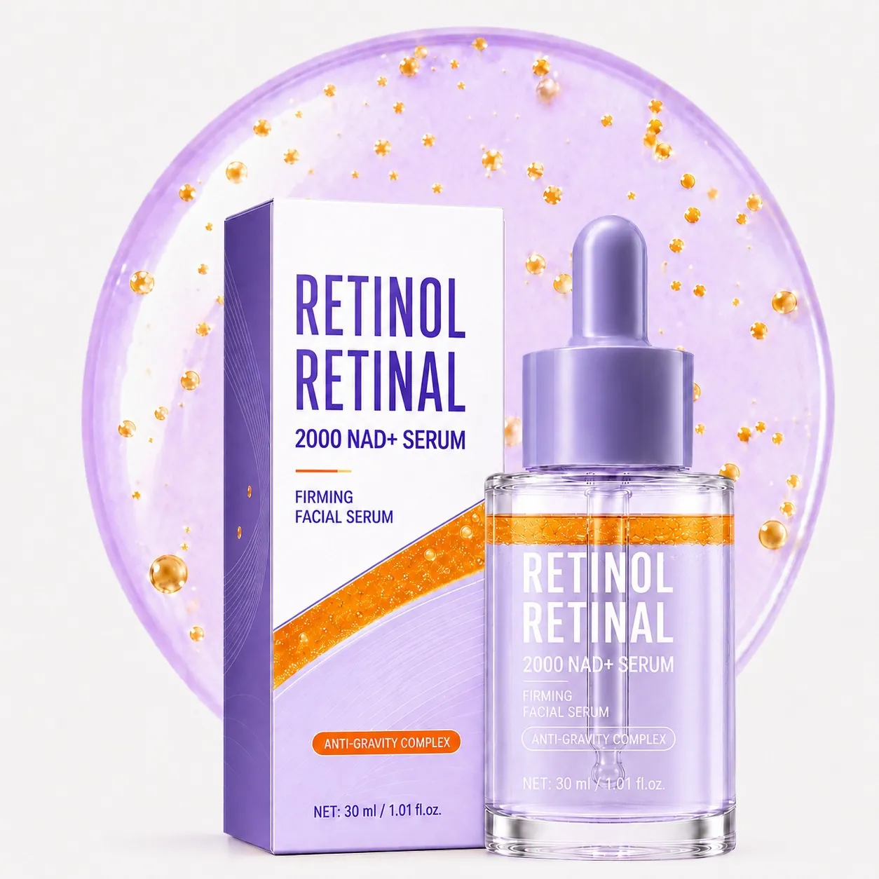 Retinol Retinal NAD+ Straffendes Gesichtsserum Anti Aging Hautpflege Essenz Für Falten Feine Linien Glatte Haut Reparatur