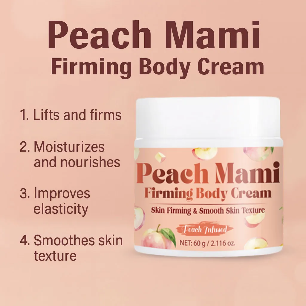 Peach Mami Crema Corporal Reafirmante Con Melocotón Lifting Suavizante Loción Corporal Hidratación Profunda Piel Sensible