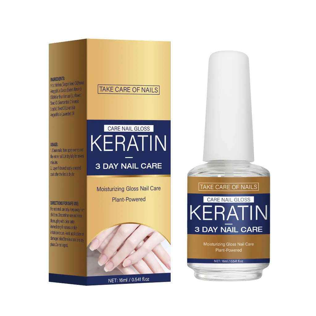 Keratin Drei Tage Schnelle Nagelpflegeflüssigkeit Pflanzliche Nagelverstärkung Für Beschädigte Nägel Reparatur Wachstum Polieren