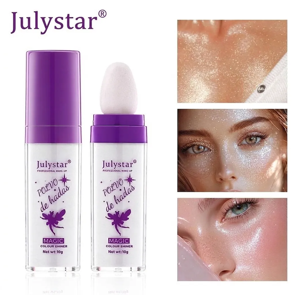 Julystar Fairy Highlighter Powder Stick Set Multicolor Shimmer Face And Body Illuminator Long Lasting Shine Cosmetic Gift Set