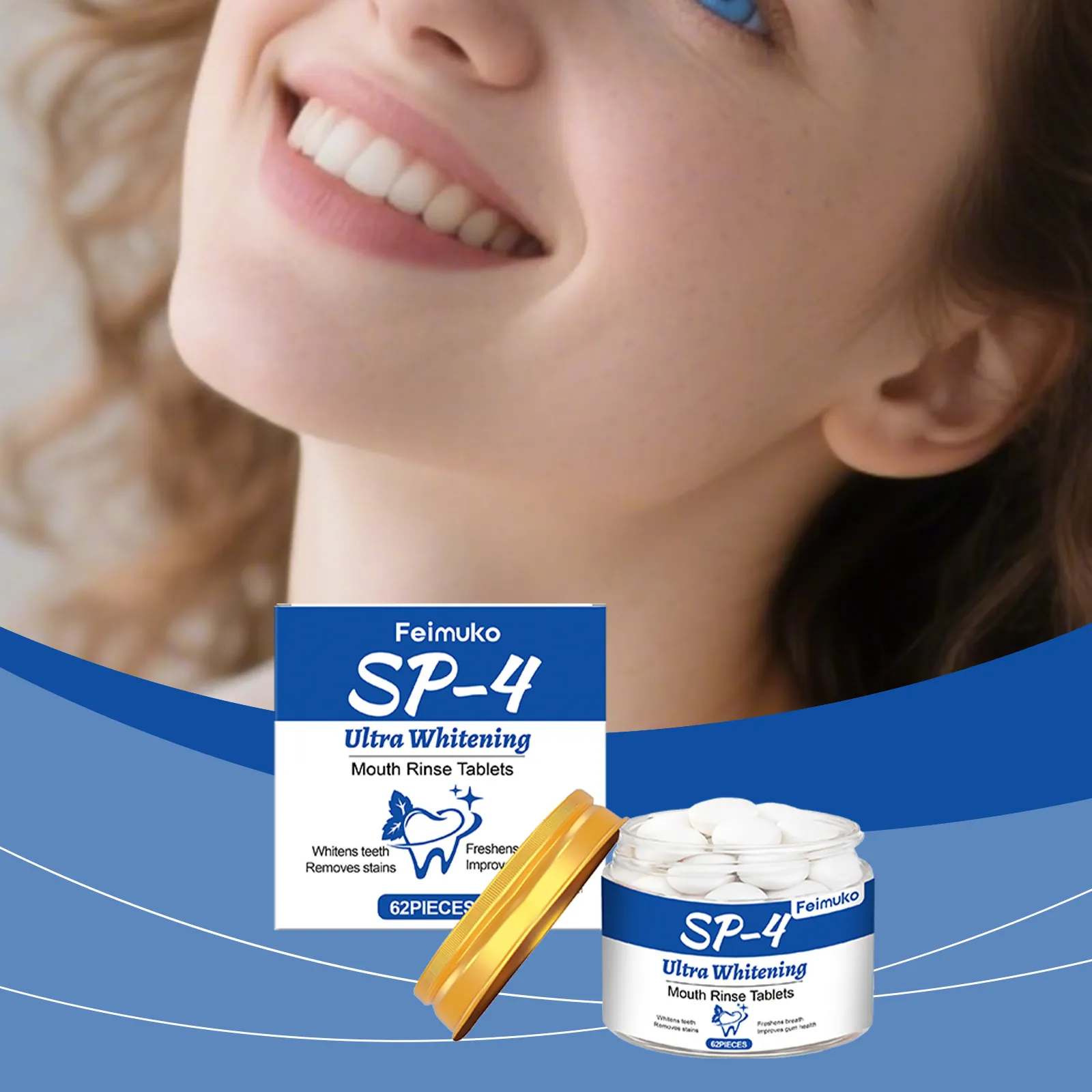 Draagbare Whitening Mondwater Tabletten Frisse Adem Munt Smaak Tanden Reinigen Mondhygiëne Tabletten Voor Op Reis