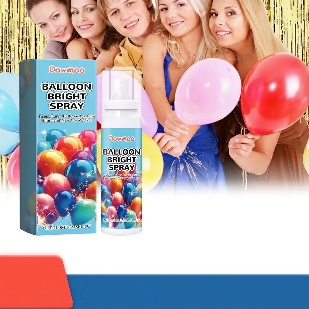 Spray Brillante para Globos Dowmoo Resistente a la Oxidación Brillo Duradero Spray de Brillo para Globos de Látex Decoración de Fiestas