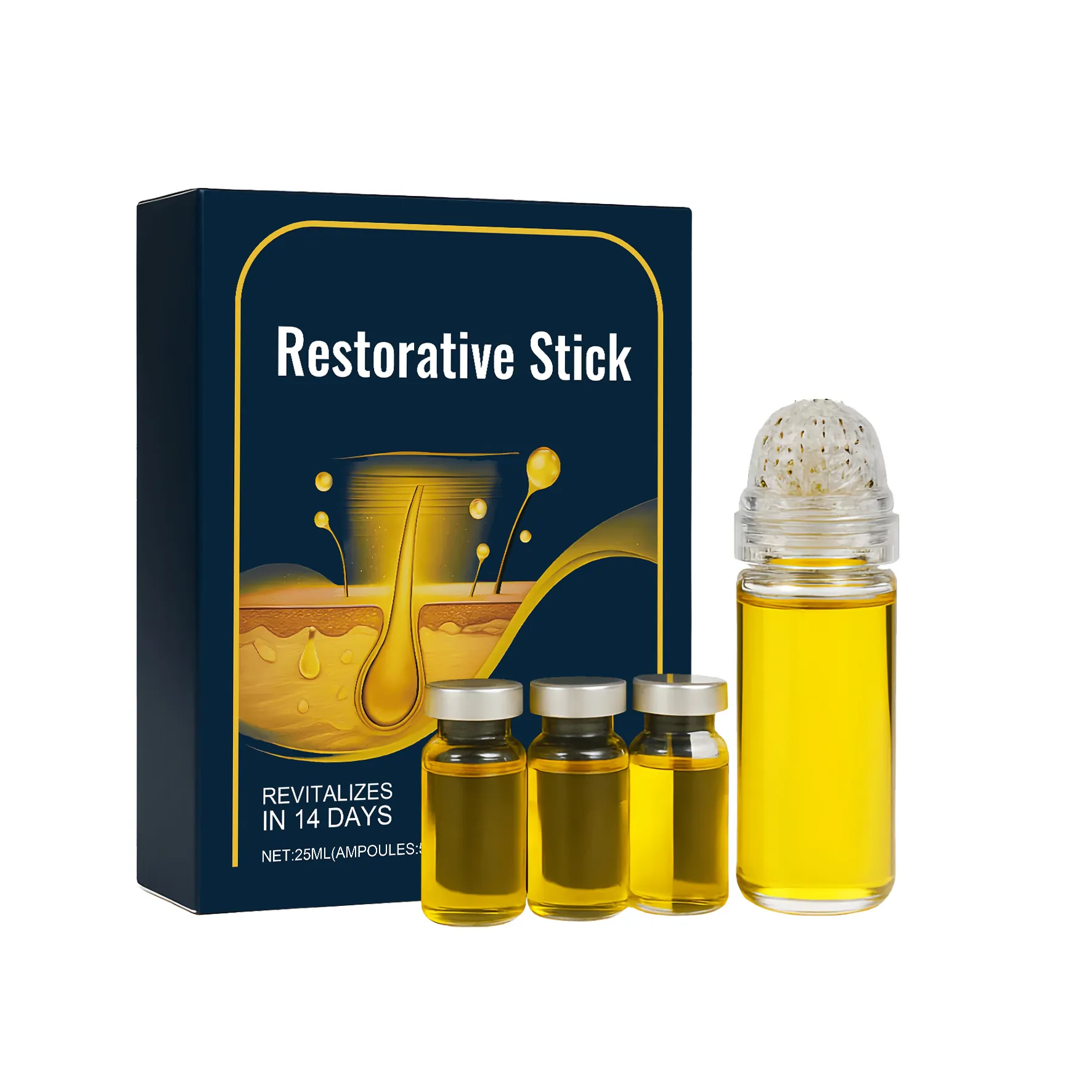 Restorative Stick Face Serum Set Mild Moisturizing Hydrating Skin Soothing Care Brightening Essence With Roller Ball