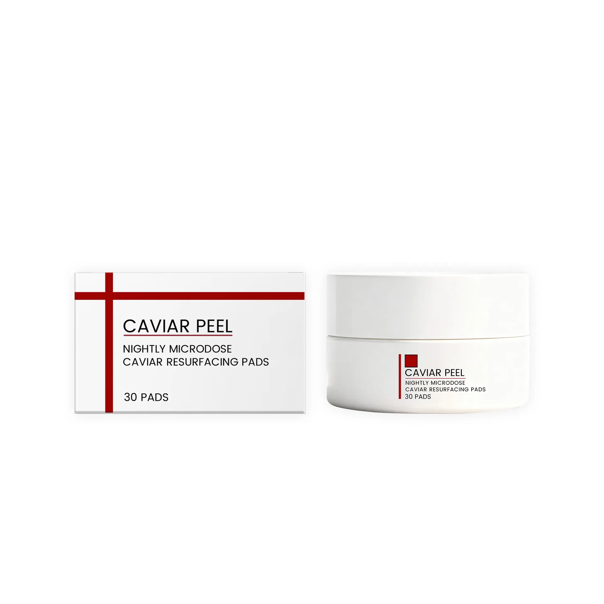 Caviar Resurfacing Pads Nightly Microdose Gentle Peeling Exfoliating Facial Cotton Pads For Moisturizing Cleansing Skincare
