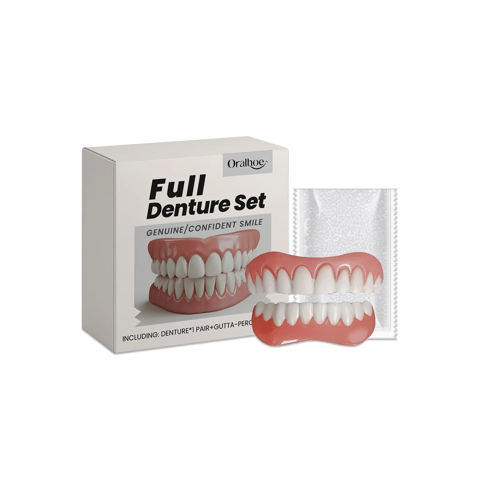 ORALHOE Denture Modification Set For Instant Smile Enhancement Resin Veneers With Gutta-percha For Adults Cosmetic Teeth