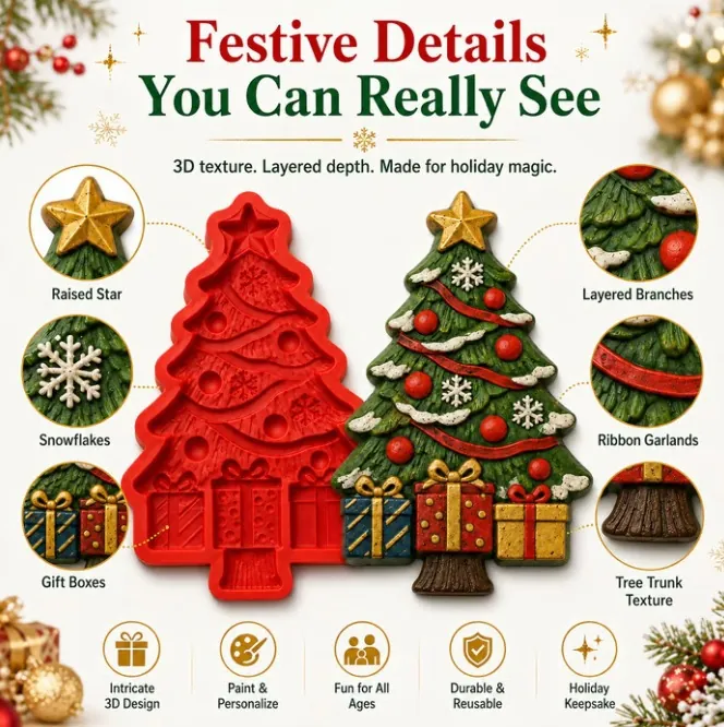 DIY Christmas Tree Mold And Paint Craft Kit Plastic 3D Handmade Painting Set For Kids Adults Xmas Table Decoration Gift