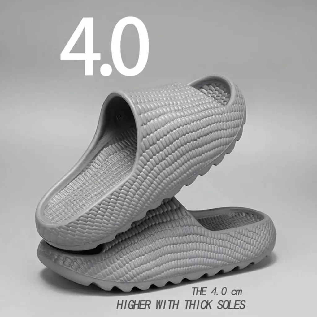 Unisex Fashion EVA Thick Sole Slides Non-slip Bubble Texture Beach Slippers Casual Outdoor Summer Pool Sandals For Men Women