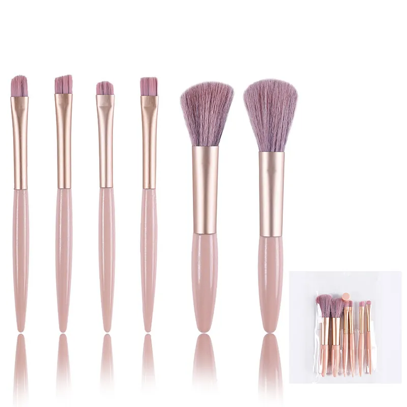 Portable Mini Makeup Brush Collection Synthetic Hair Eyeshadow Blush Powder Brush Professional Cosmetic Beauty Tools Beginners Travel