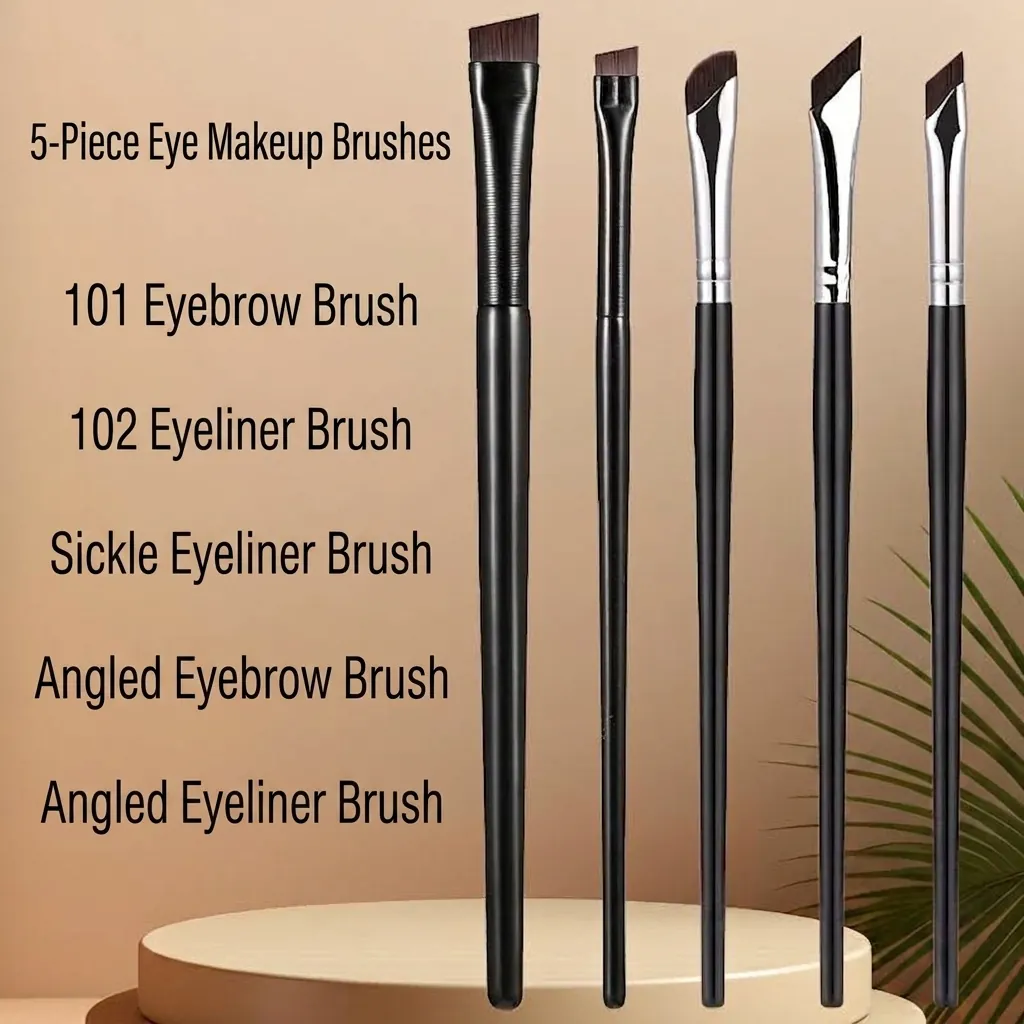 Professional Ultra Thin Blade Eyeliner Brush Angled Eyebrow Brush Synthetic Fiber Eye Detail Makeup Tools Plastic Handle Portable For Women