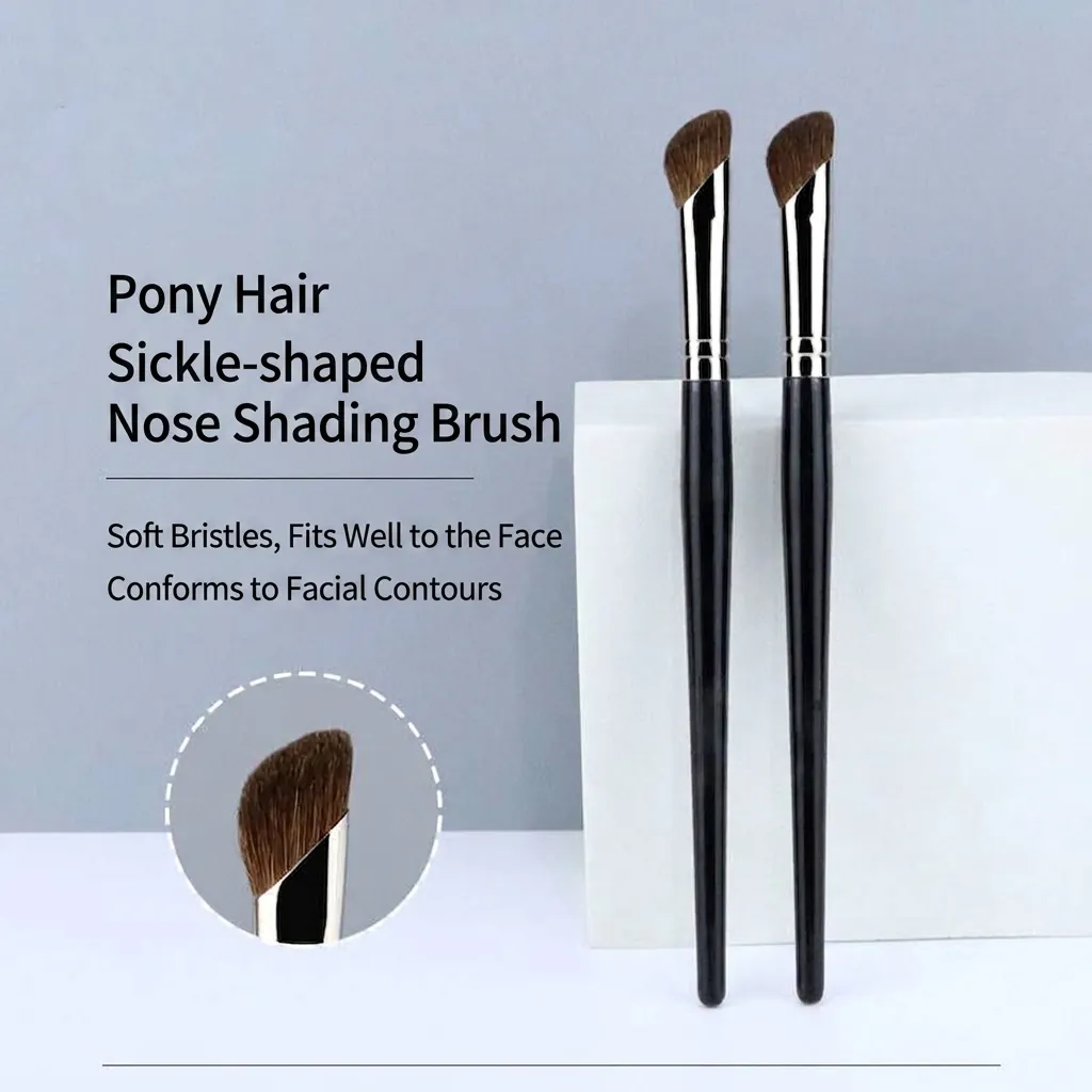 Professional Eyeshadow Eyeliner Eyebrow Brush Sickle Nose Shadow Brush Synthetic Fiber Portable Makeup Tool For Women Travel
