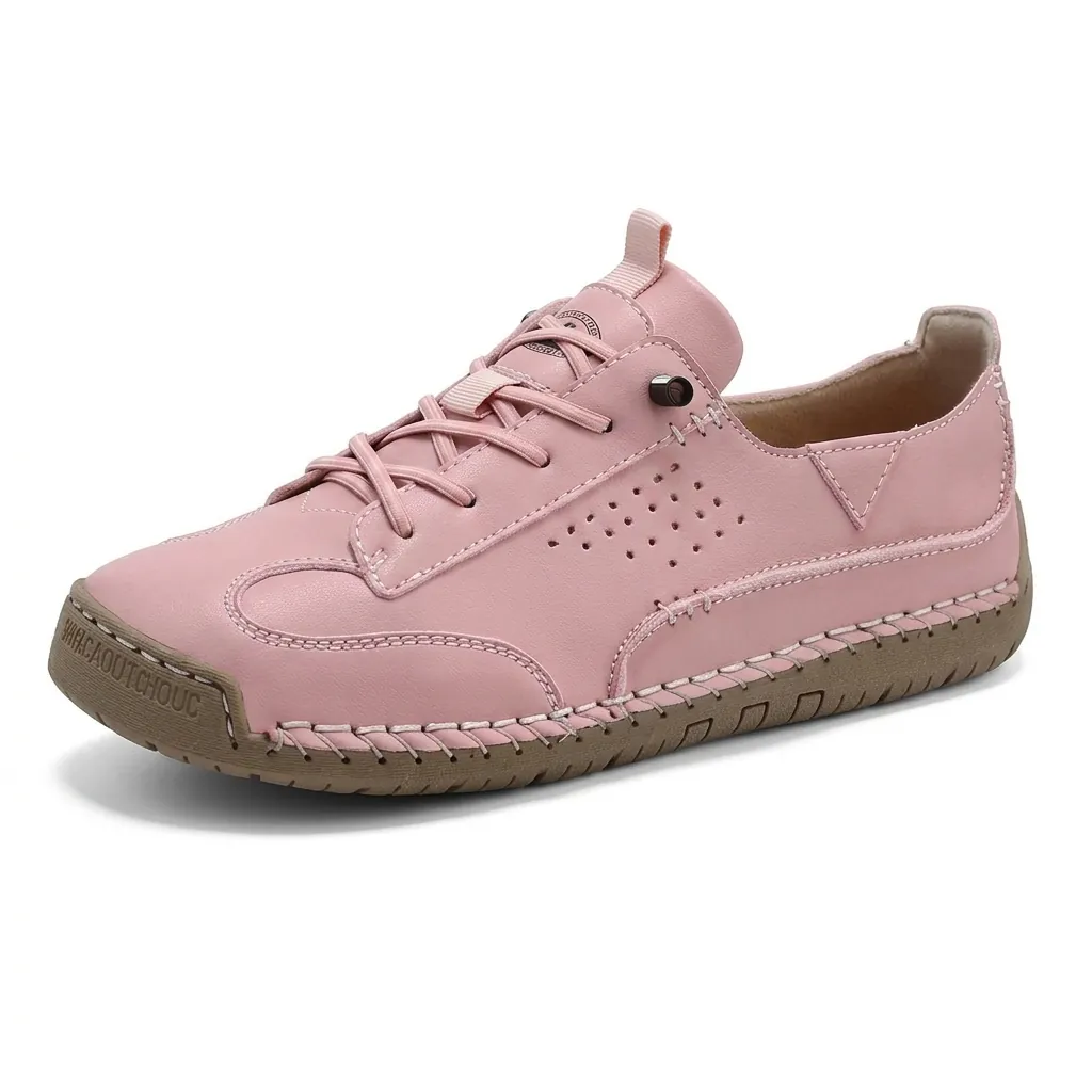 Unisex Microfiber Leather Casual Shoes Hand-stitched Breathable Perforated Lacing Outdoor Sneakers Men Women Big Size Shoes