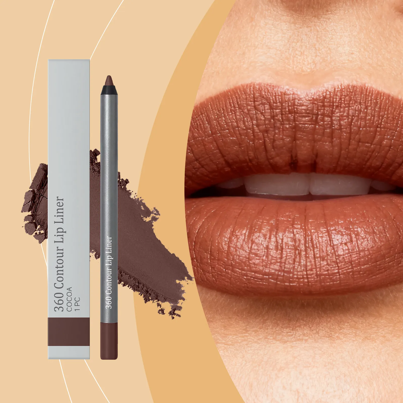 Crayon à Lèvres Mat Cacao Ingrédients Cosmétiques Lisse Longue Tenue Imperméable Crayon de Contour de Précision Pour Maquillage Femme