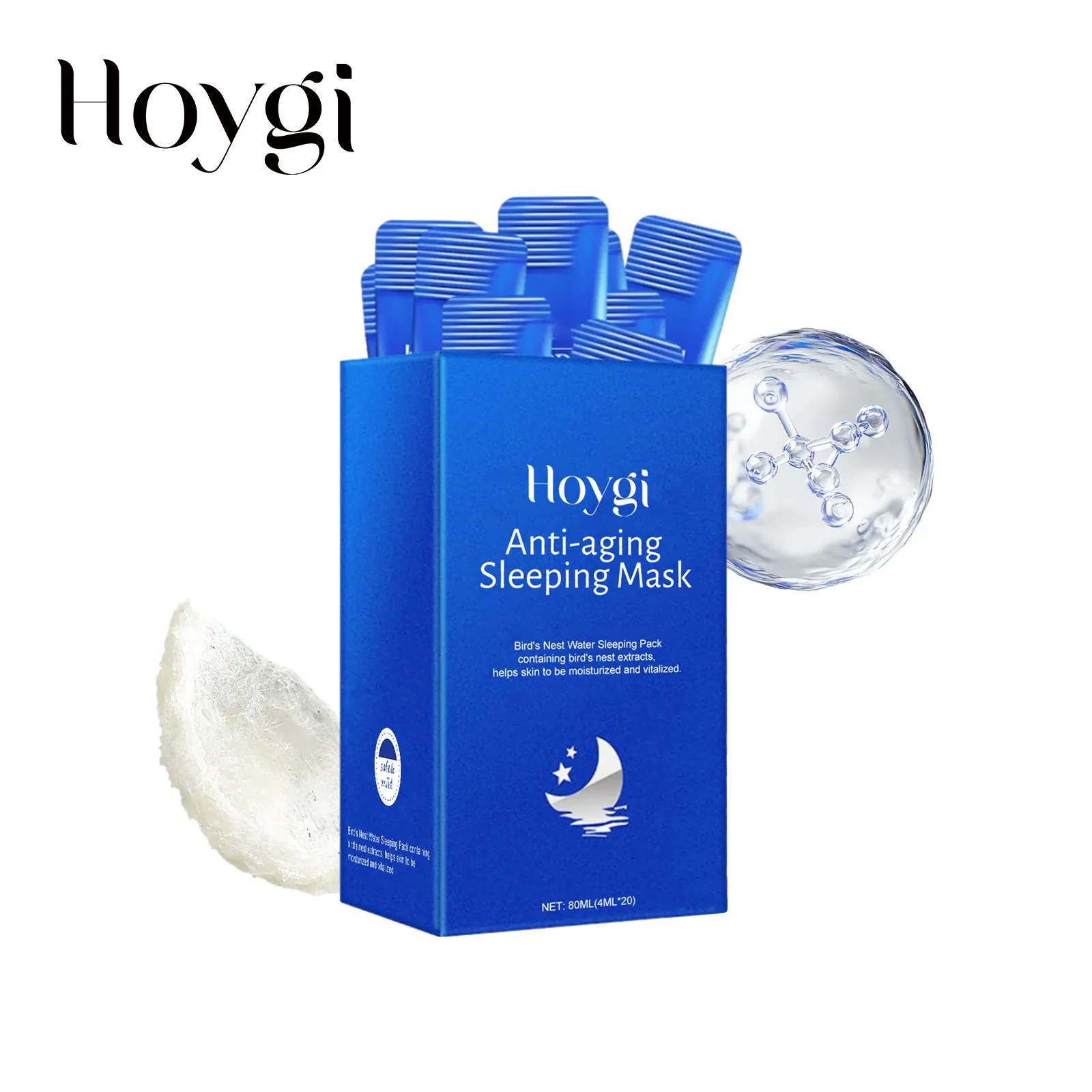 Hoygi Αντιγηραντική Μάσκα Ύπνου Εκχύλισμα Φωλιάς Πουλιού Ενυδατική Φροντίδα Προσώπου Νύχτας για Λείο και Λαμπερό Δέρμα