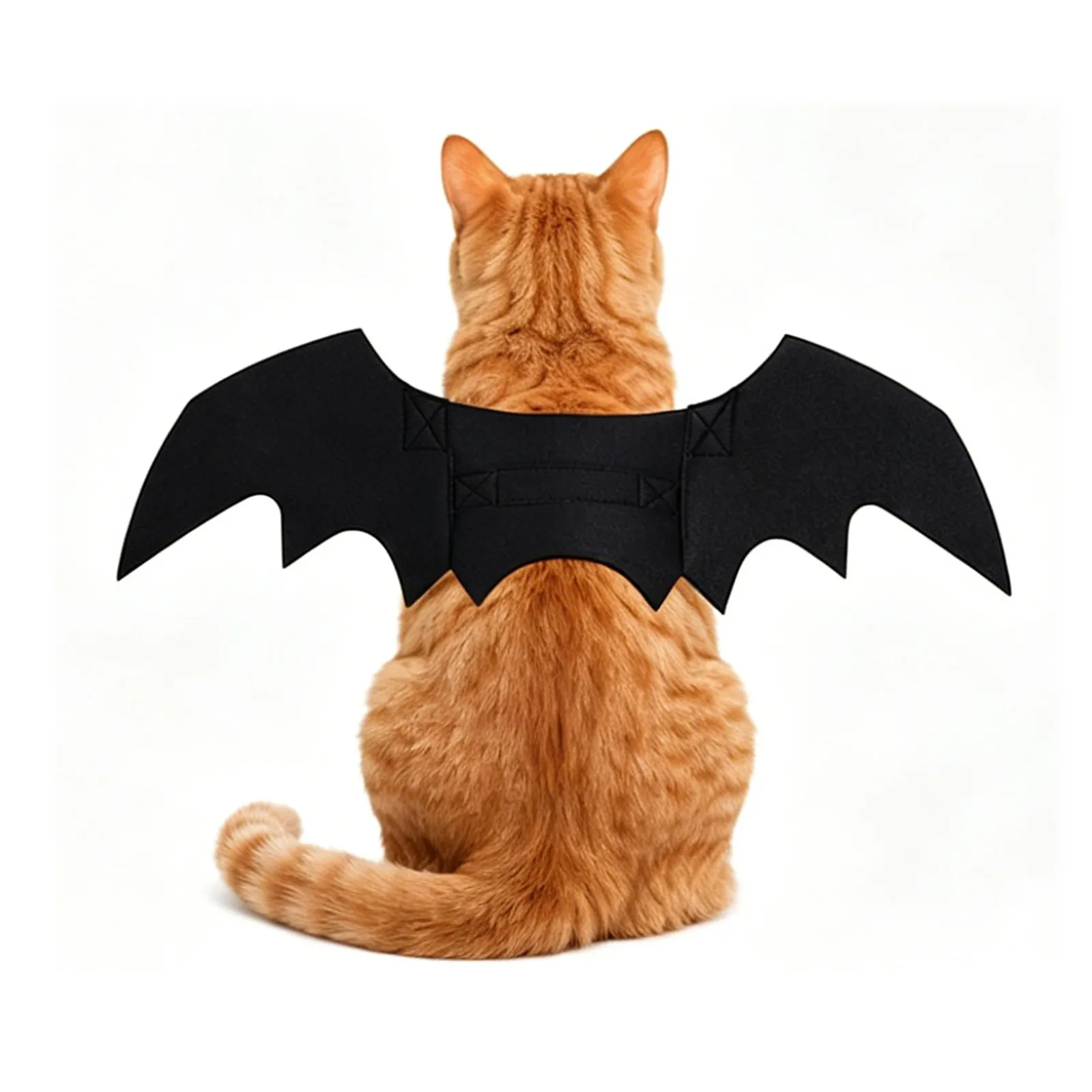 Haustier Halloween Fledermausflügel Kostüm Für Katzen Und Kleine Hunde Cool Schwarz 3D Filz Fledermausflügel Verstellbar Party Deko