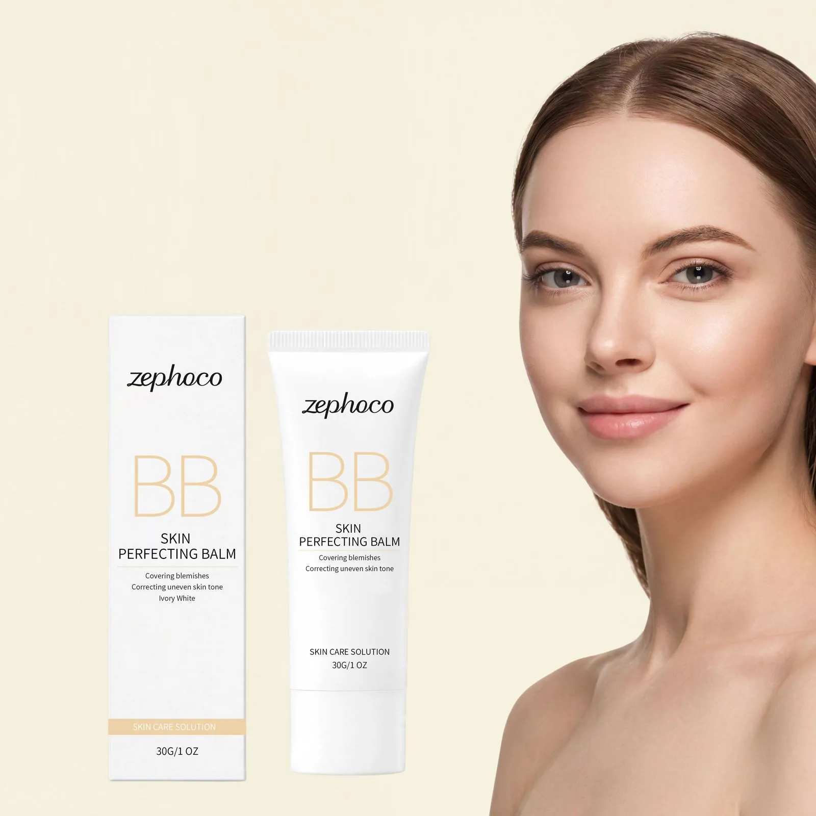 Zephoco Skin Perfecting Balm BB Cream Ιβουάρ Λευκό Concealer Για Ατέλειες Προσώπου Καθημερινό Φυσικό Μακιγιάζ