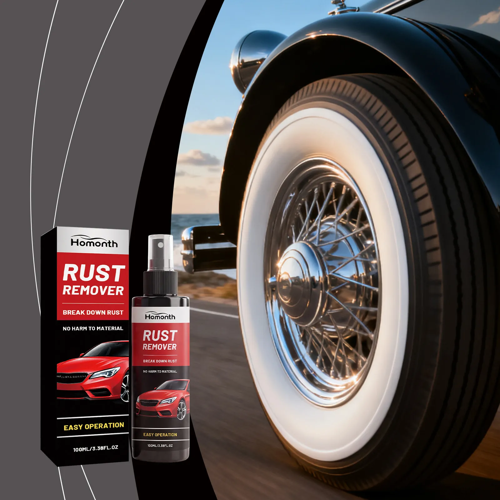 Homonth Roestverwijderaar Spray Milde Ontvetting Metalen Onderdelen Zorg Professionele Auto Reiniging En Onderhoud Formule