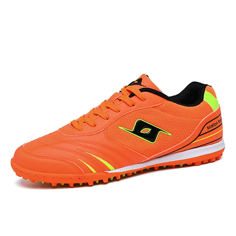 Professional Kids Turf Football Shoes Non-Slip Rubber Sole Printed Soccer Training Shoes For Children Competition Sports Sneakers