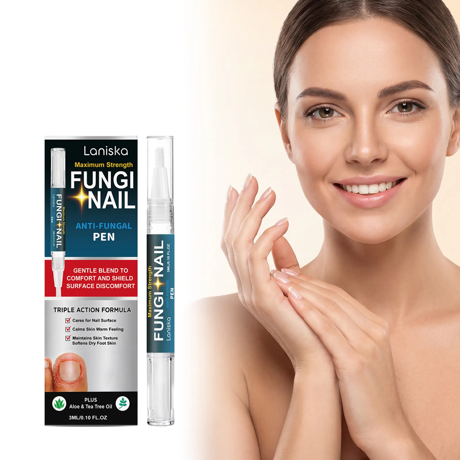 LANISKA Nagelhautpflege-Essenzstift Mit Aloe Und Teebaumöl Zur Reparatur Trockener Rissiger Nagelhaut Feuchtigkeitsspendendes Nagelreparaturserum