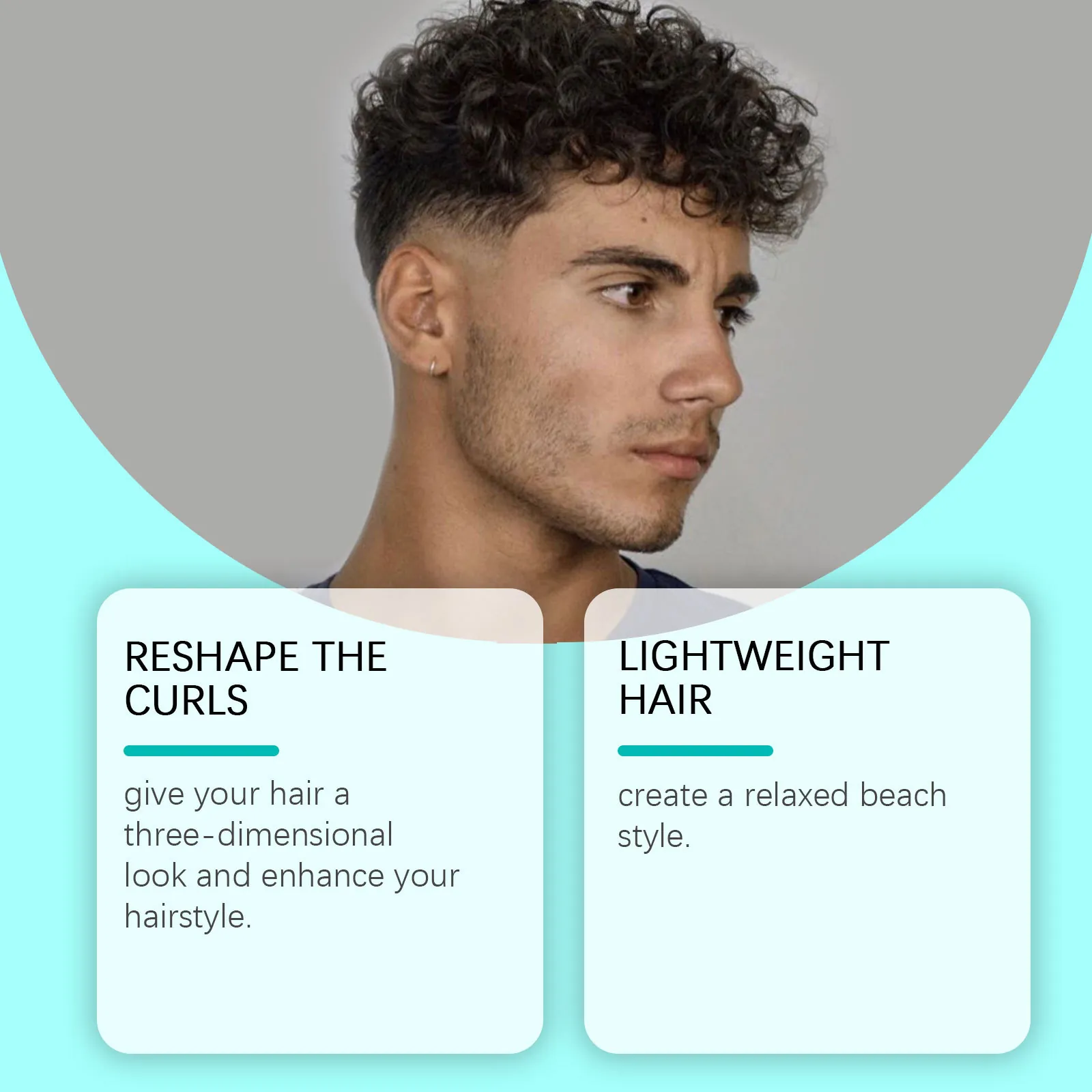 East Moon Meersalz Spray Haartextur Volumen Locken Styling Spray Kräuterextrakte Herren Damen Täglich Haarpflege Meersalz Mist