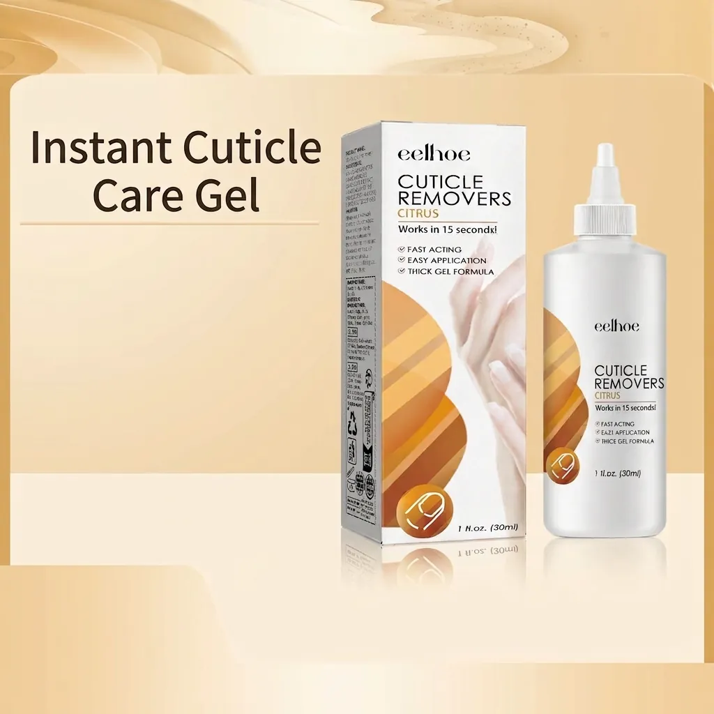 Instant Cuticle Remover Gel Fast Acting Professional Nail Care For Damaged Brittle Nails Citrus Scent Thick Gel Formula