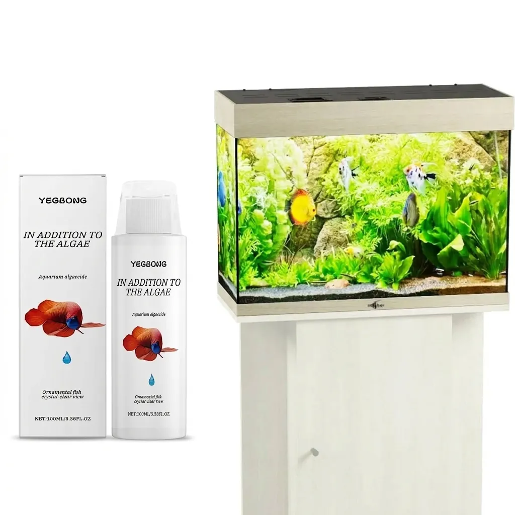 Aquarium Algaecide Effective Water Cleaner Removes Moss Algae For Fish Tank Pond Aquarium Water Purifier Treatment Solution
