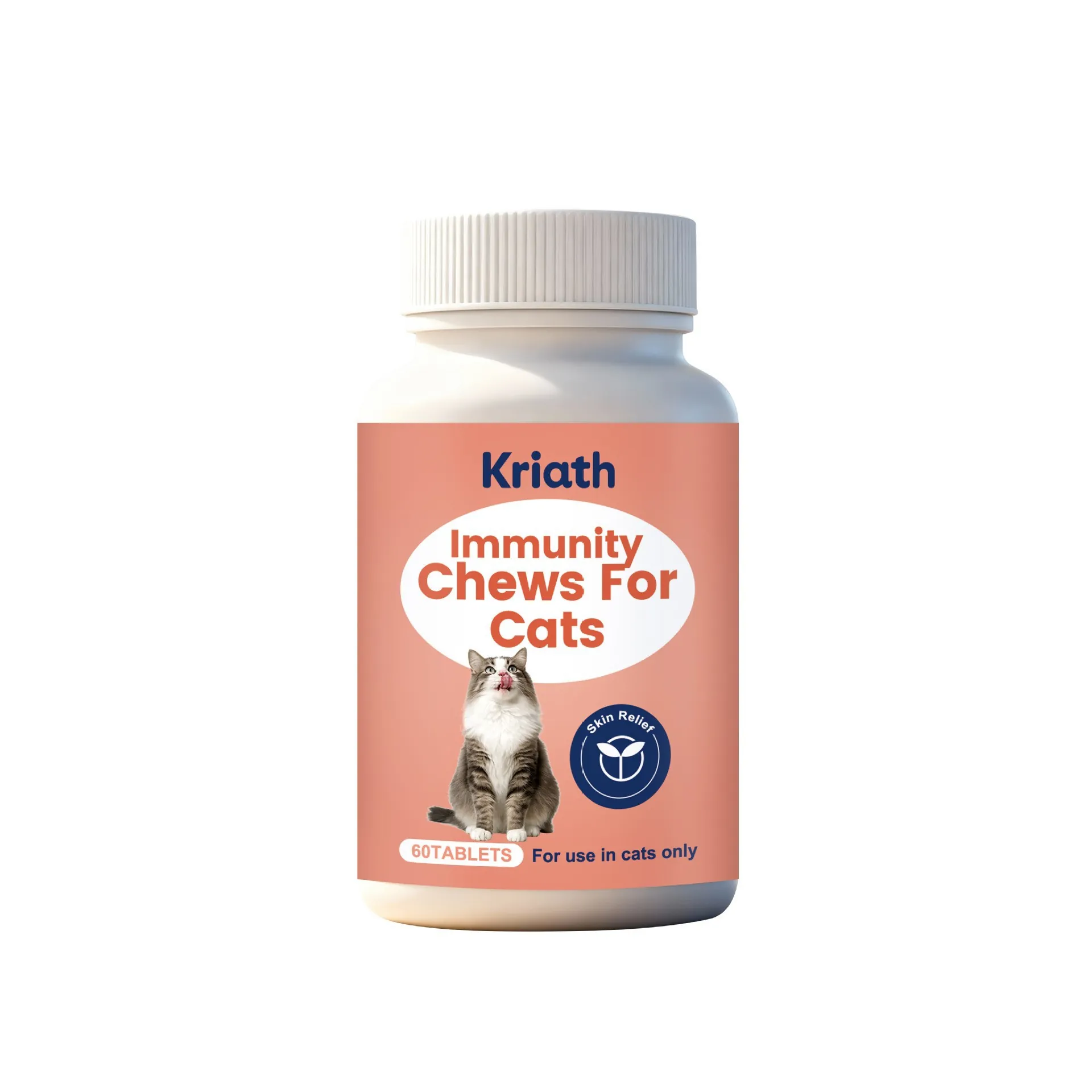 Kriath Immunity Chews For Cats Skin Relief Skin Care Supplement For Itching And Hair Growth Support Professional Pet Health