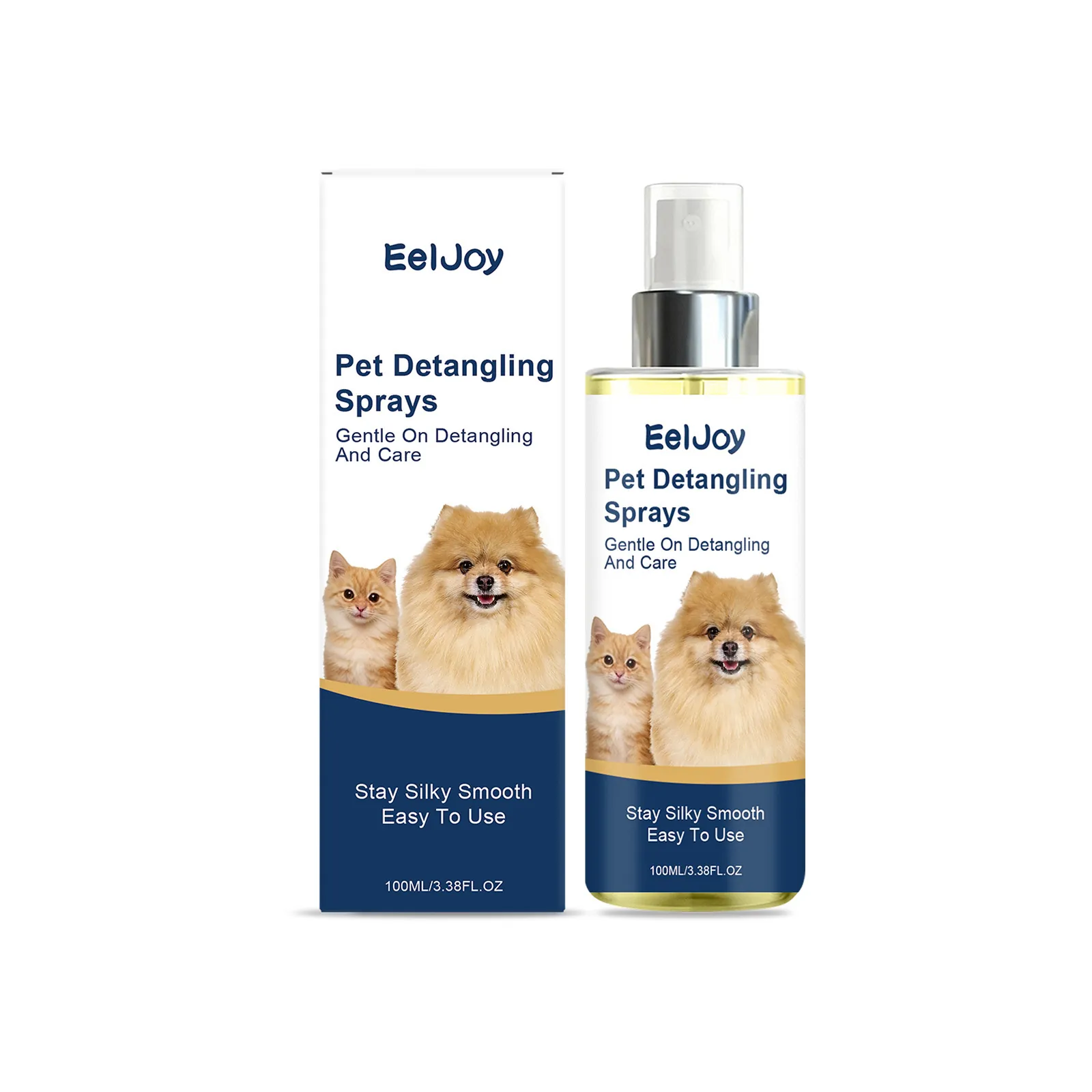 Spray Desenredante EELJOY para Perros Gatos Spray Suavizante Profesional Cuidado del Pelaje Limpieza Diaria Spray Suavizante
