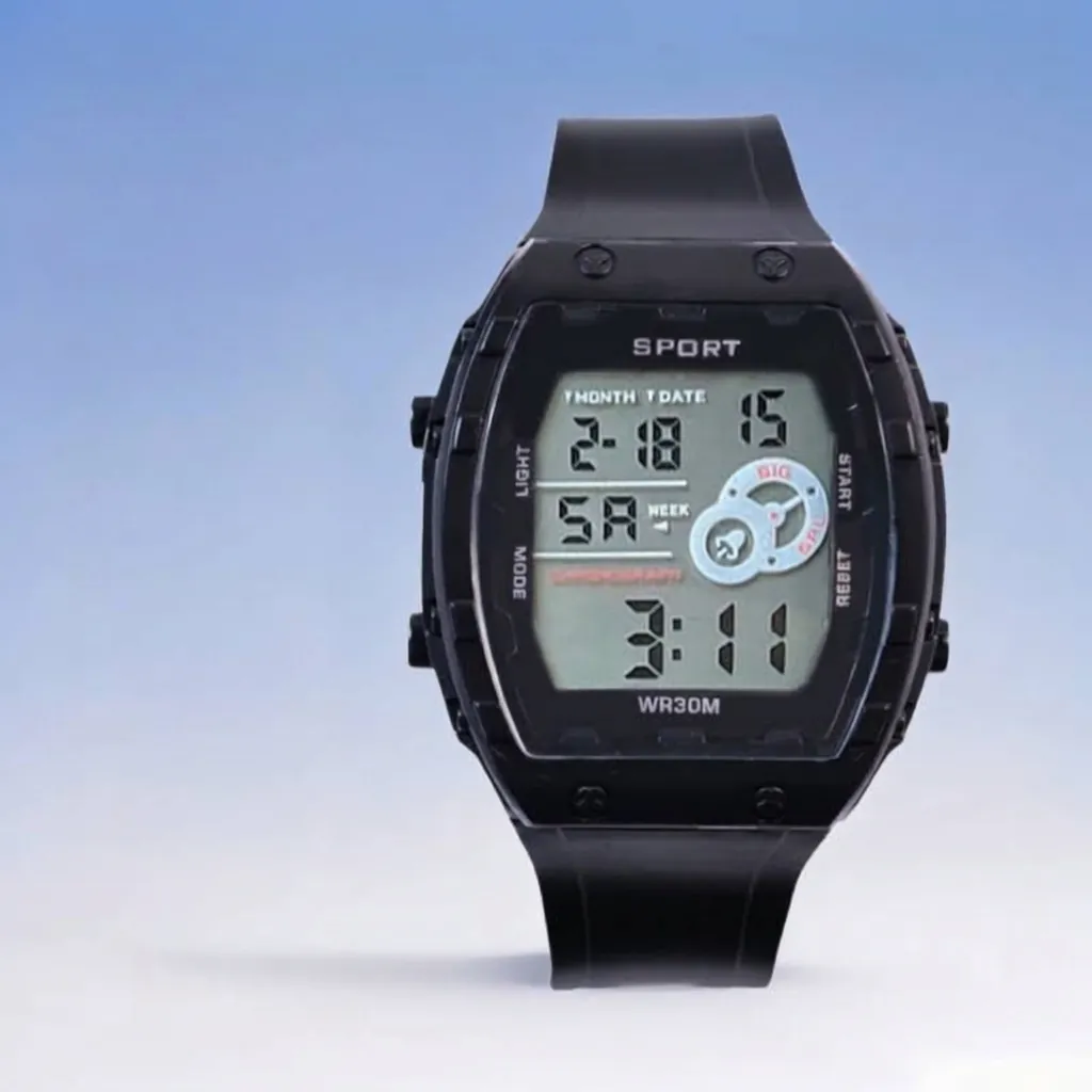 Kids Digital Sports Watch Multi-functional Square Electronic Watch Waterproof Luminous Alarm Stopwatch For Students Boys Girls