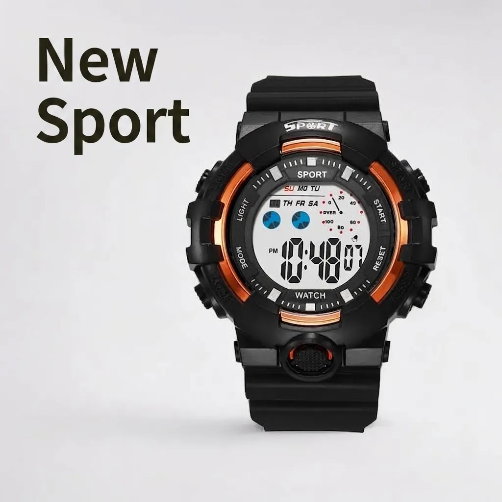 Schüler Sport Digitaluhr Für Jungen Wasserdicht Leuchtende Elektronische Uhr Multifunktionale Jugend Armbanduhr Für Schule Sport