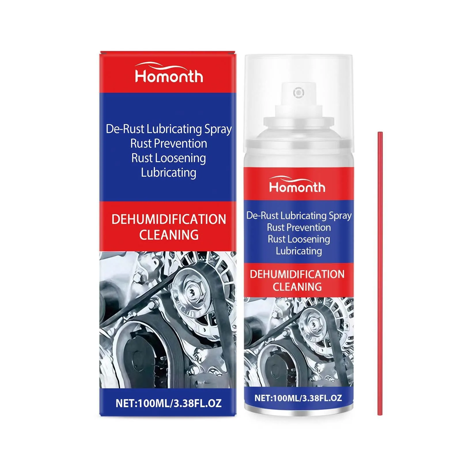 HOMONTH Rust Removal Spray Metal Hub Polishing Renovation Luster Maintenance Mild Cleaning Decontamination Rust Stain Remover