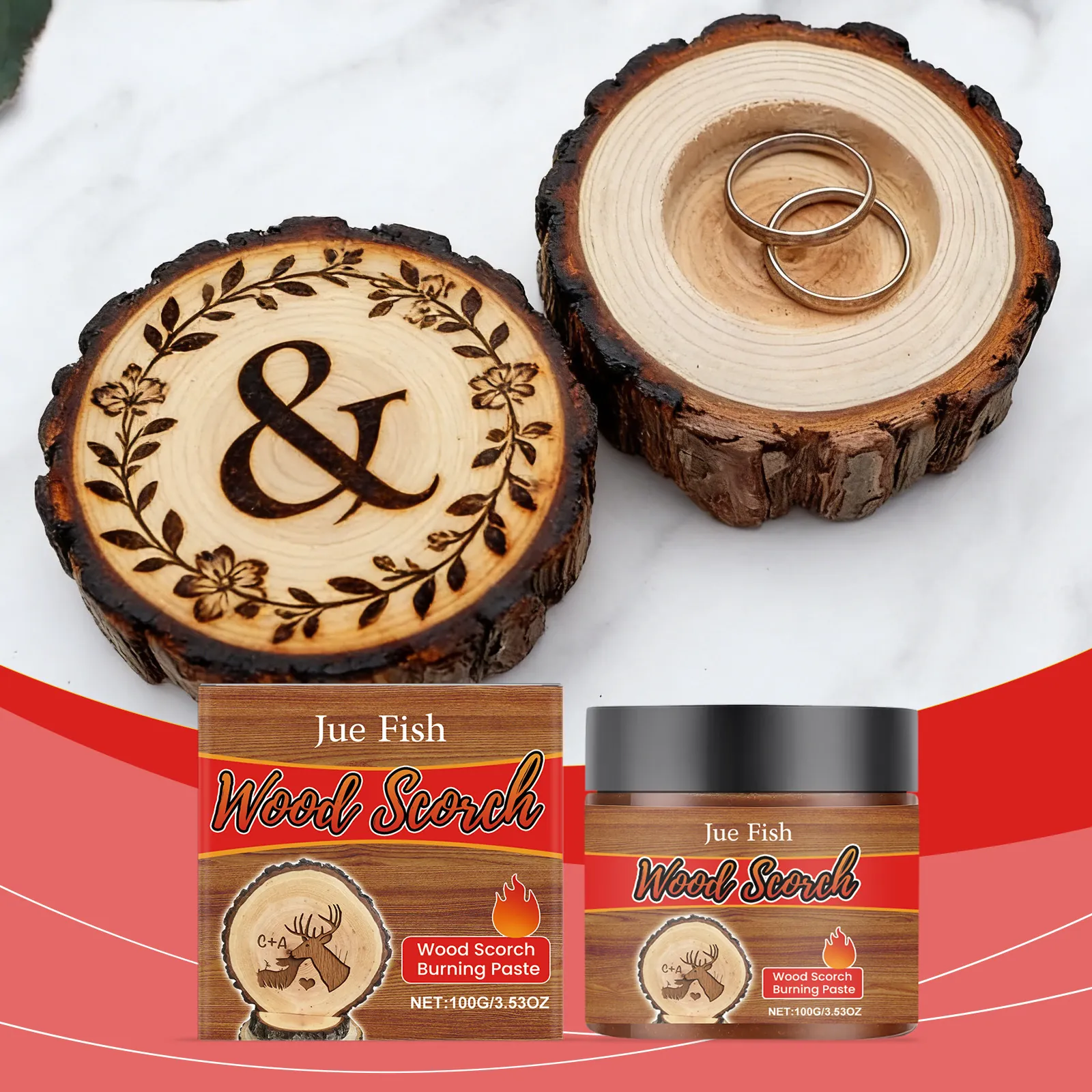 Holzbrennpaste Für DIY Holzbrandarbeiten Hitzempfindliche Scorch Paste Für Holzbearbeitungsprojekte Und Camping