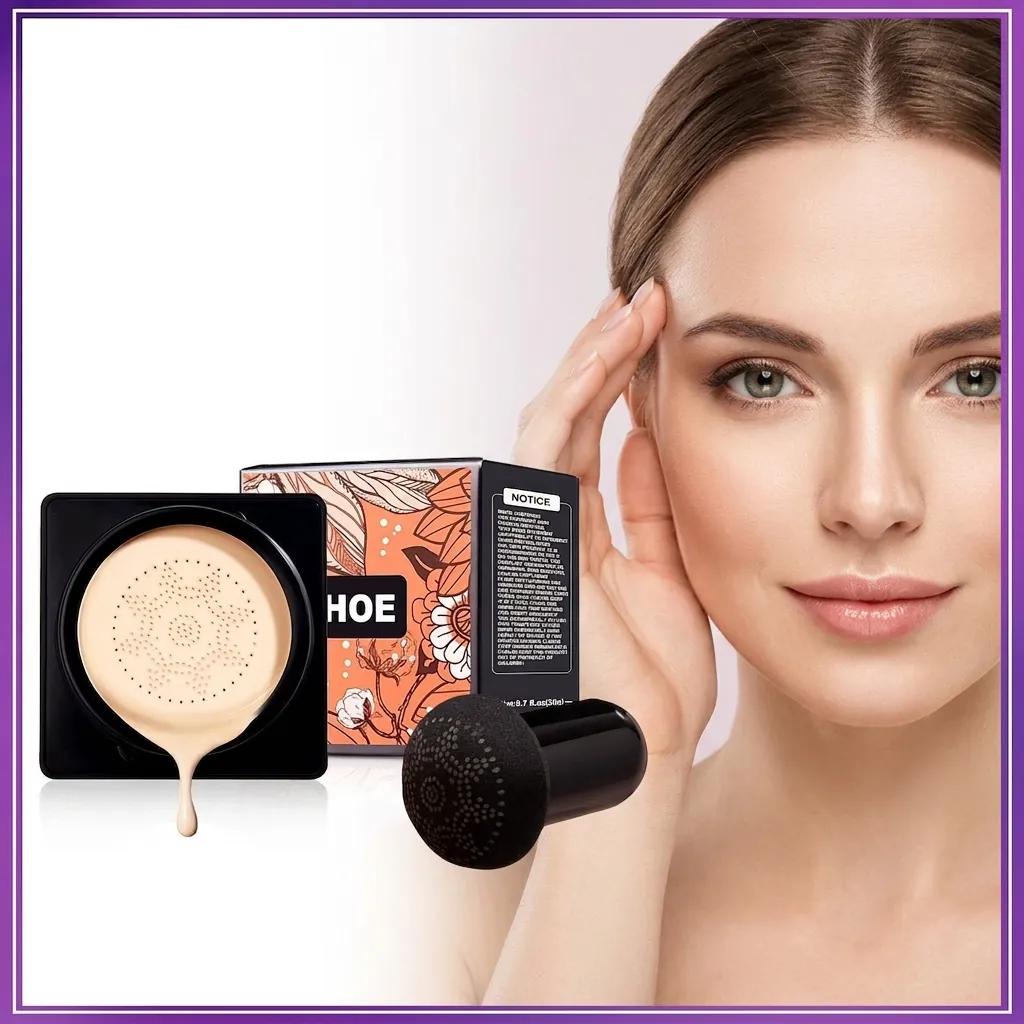 Magic Mushroom Head Cojín BB Cream Base Corrector Iluminador Impermeable Larga Duración Maquillaje Facial Para Mujer