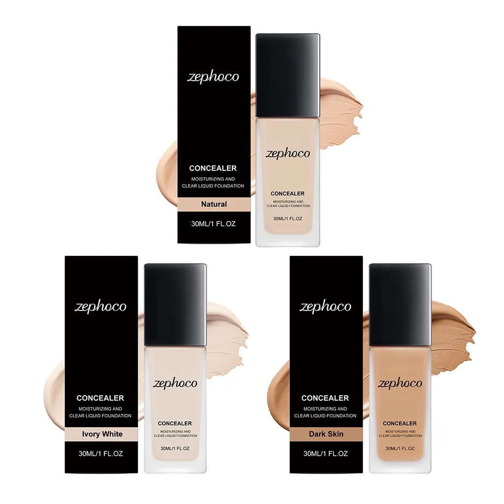Zephoco Ενυδατικό Υγρό Make-up Καλυπτικό Ελαφρύ Λείο Ενυδατικό Καθαρή Βάση Μακιγιάζ Ματ Make-up για Γυναίκες