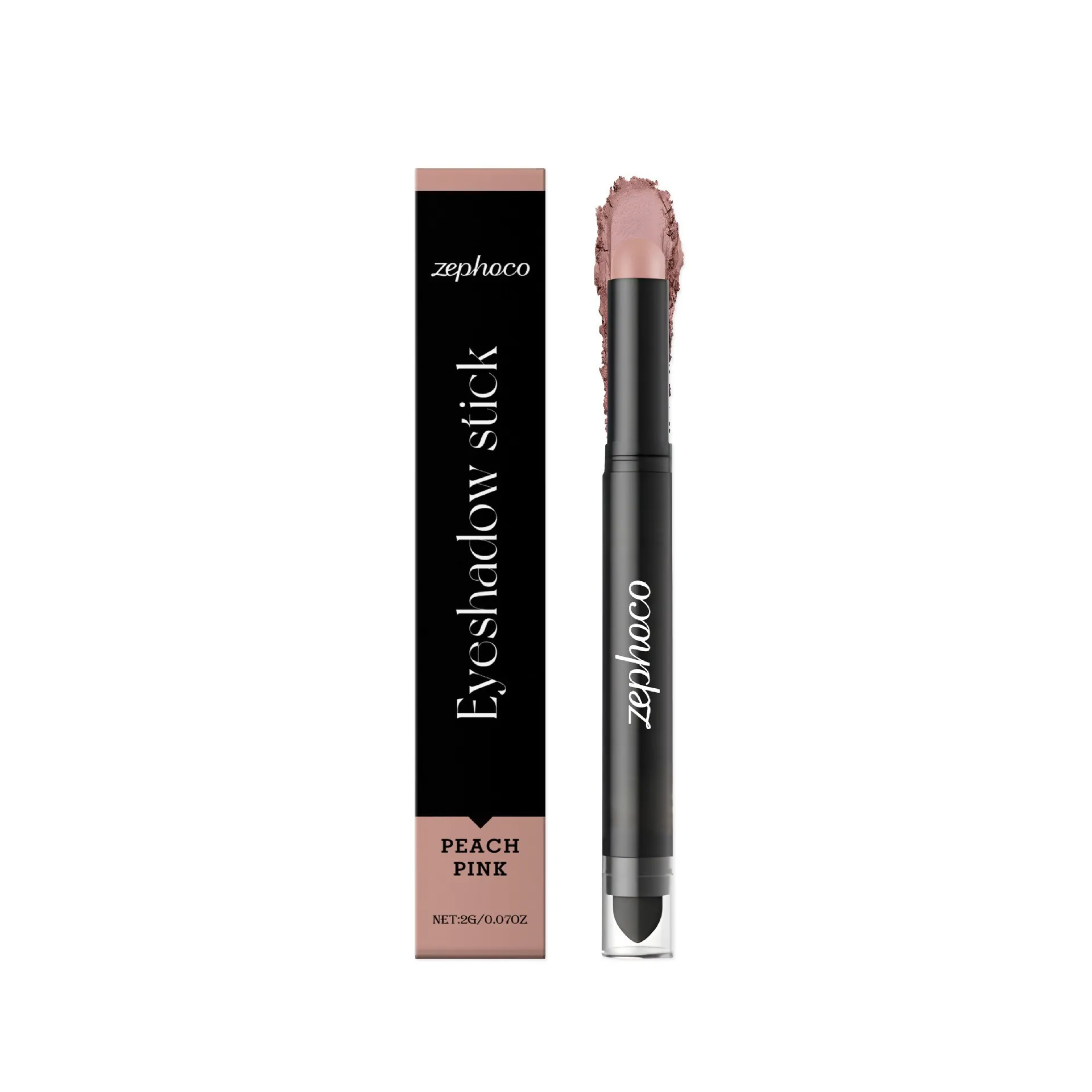 Zephoco Ombretto in Stick Rosa Pesca Brillante Impermeabile Lunga Durata Ombretto a Doppia Estremità Con Spugna per Donna